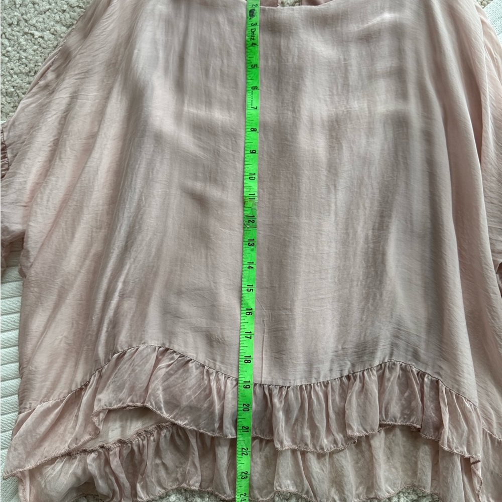 Elegant Dusty Pink Sheer Two-Piece Outfit-Made in Italy. - Picture 5 of 7